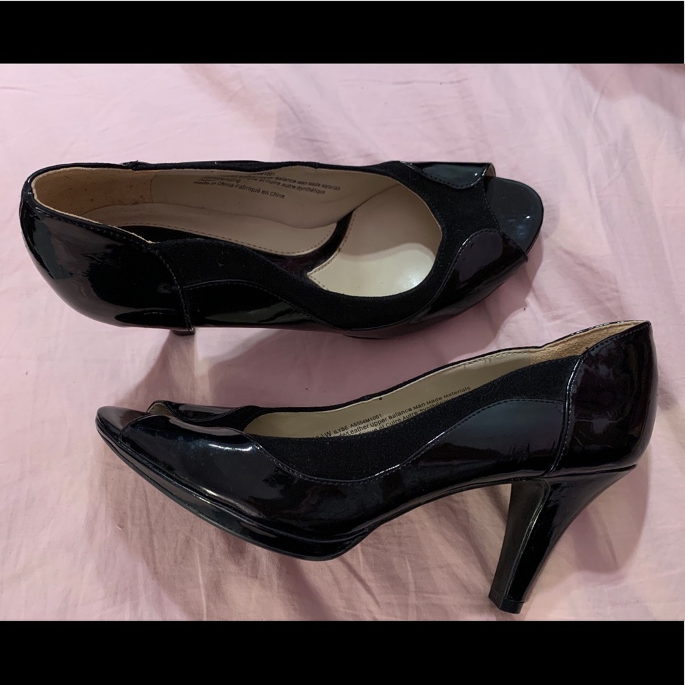 Black Open-Toed High Heels